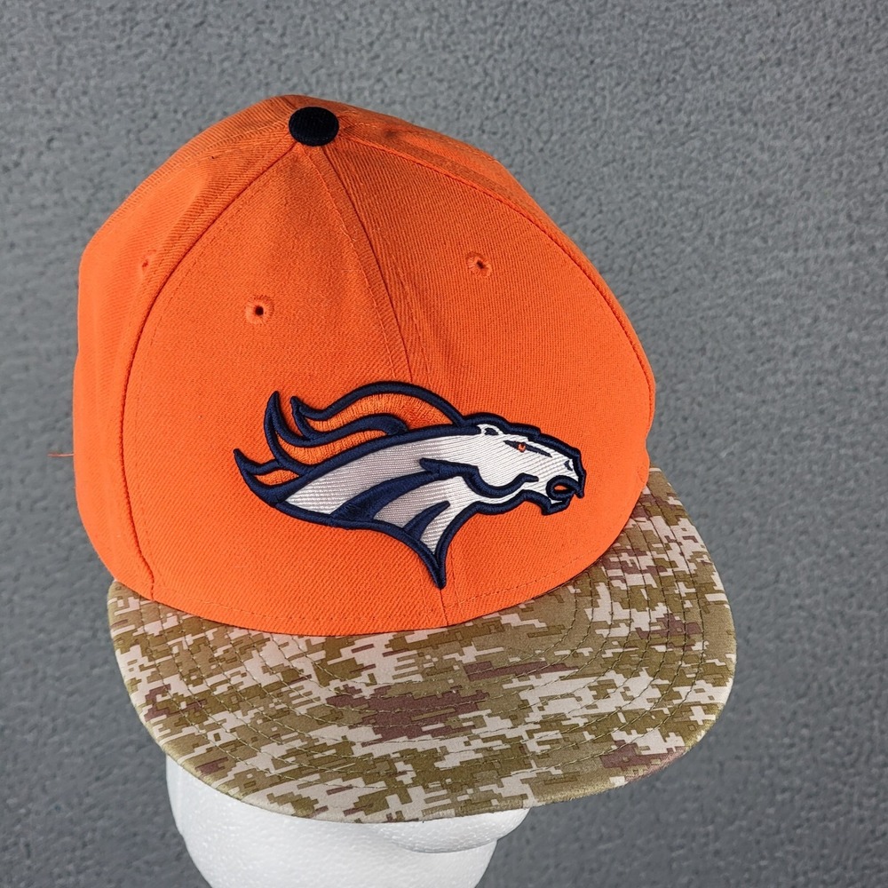 Denver Broncos NFL Salute To Service New Era 59Fifty Camo Fitted Hat Cap 7 3/8